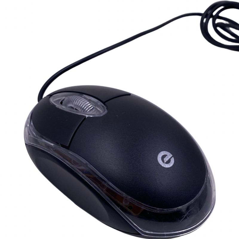 Mouse USB Óptico LED MS-9 - Preto