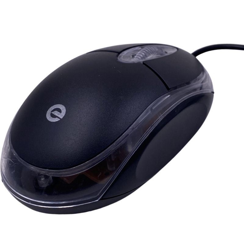 Mouse USB Óptico LED MS-9 - Preto