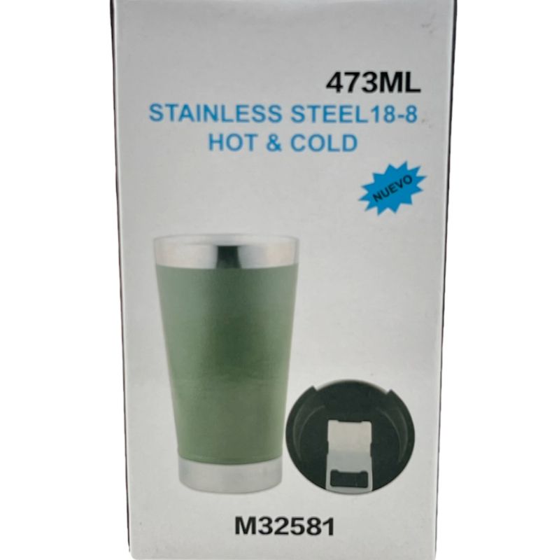 Copo Térmico 473ml c/ Abridor de Garrafa - Azul Royal
