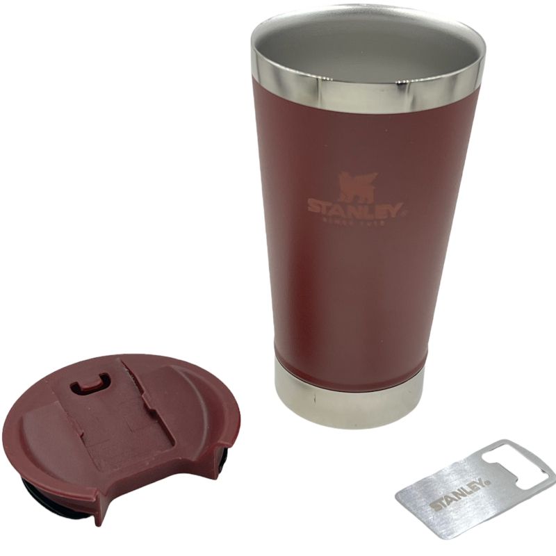 Copo Térmico 473ml c/ Abridor de Garrafa - Bordô