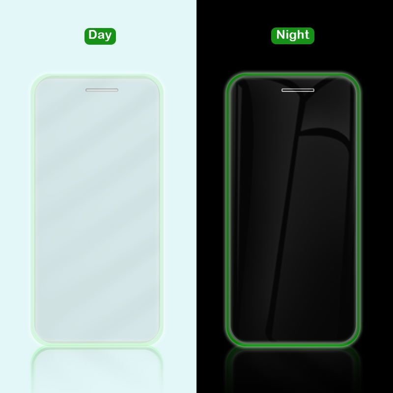 Película de Vidro Temperado para IPhone Borda Neon - Verde