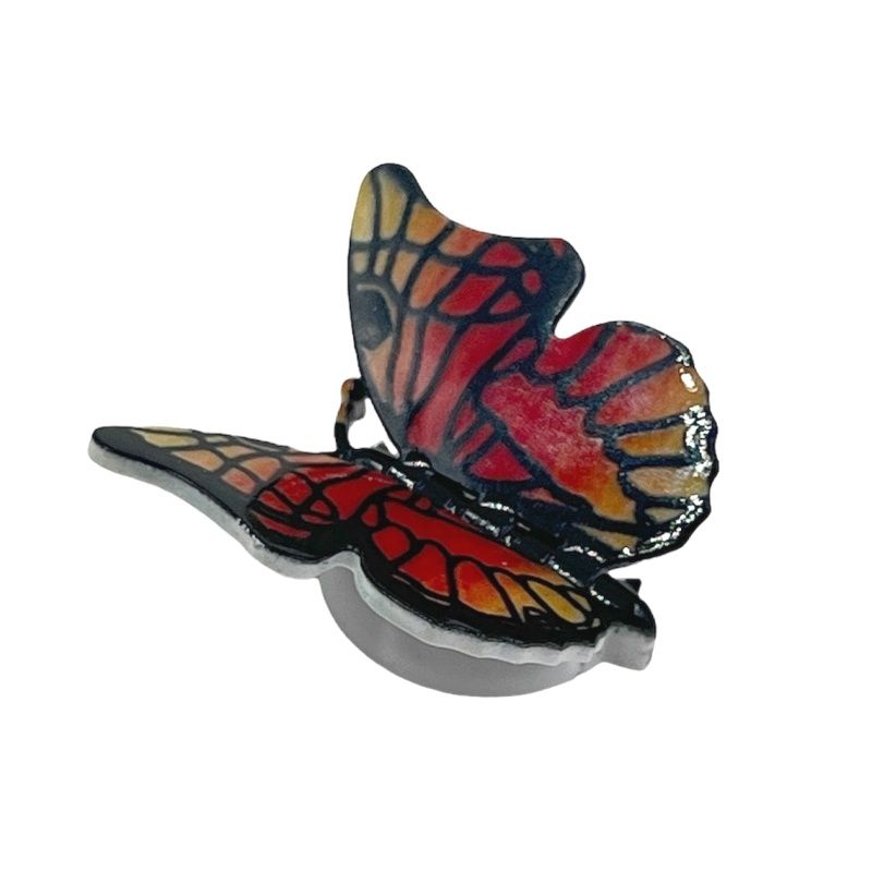 Suporte Pop Socket Borboleta - Laranja e Amarelo
