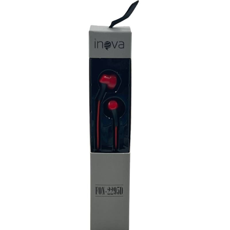 Fone de Ouvido Inova FON-2295D - Vermelho c/ Preto