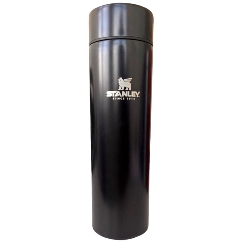 Garrafa Térmica 500ml T&Z c/ Sensor De Temperatura Em Led Touch - Preto