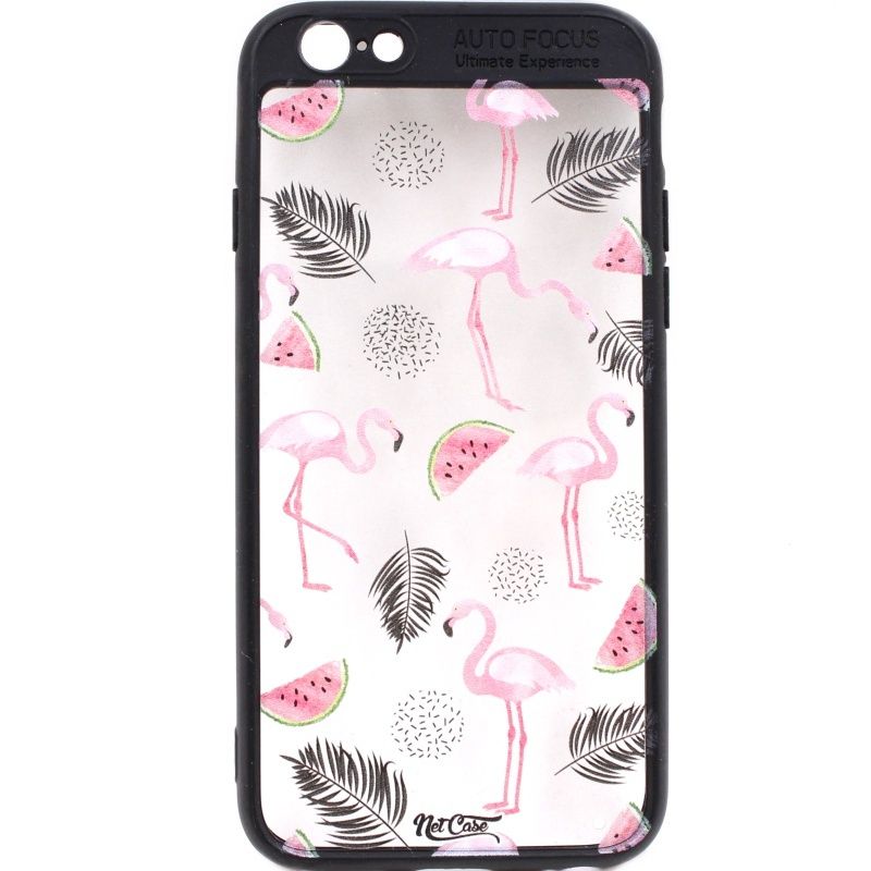 Capa Netcase Auto Focus Flamingos e Melancias para IPhone 6/6S - Preto