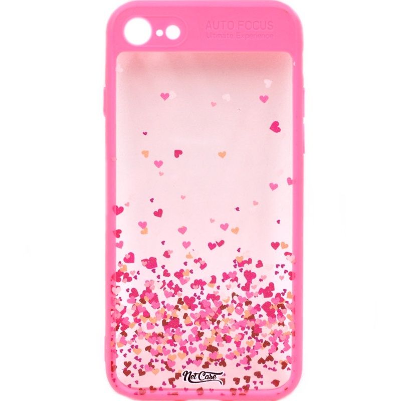 Capa Netcase Auto Focus Corações Outono para IPhone 7G/8G - Rosa