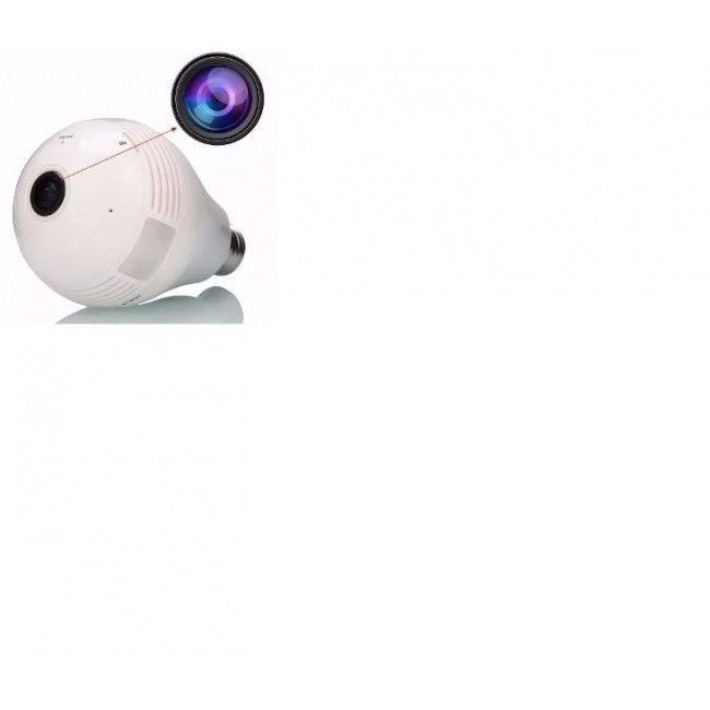 Lâmpada de Segurança Espiã V380 VR CAM - Branco
