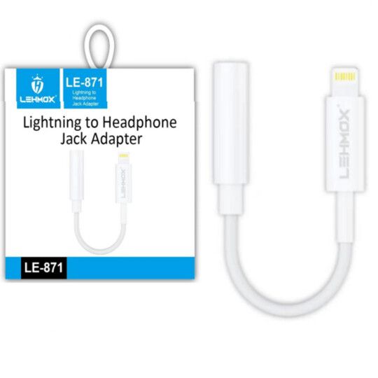 Adaptador Lightning para Conector de Fones de Ouvido P2 Bluetooth - LE-871