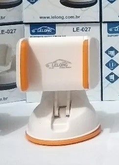 Suporte Veicular *Universal* Lelong LE-027 - Branco com Laranja