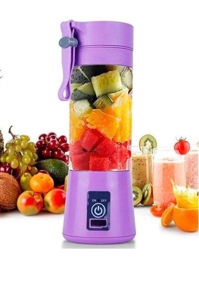 Mini Liquidificador Portátil 380ml - 2000mAh - Roxo