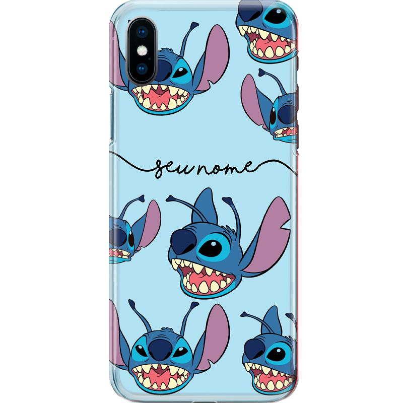 Capa Silicone NetCase Chapada Nome Stch Laughing - Azul