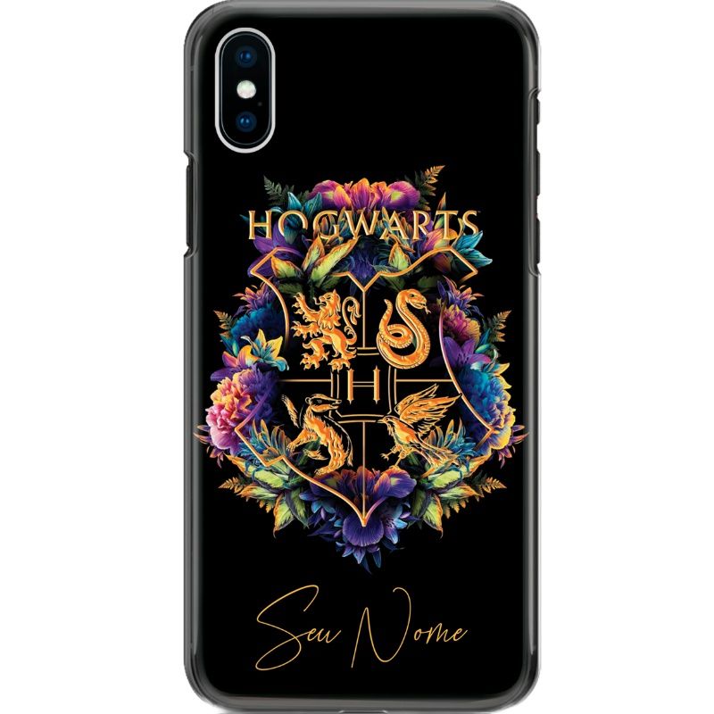 Capa Silicone NetCase Chapada Nome Coleção Harry P.tter - Brasão Hogwarts Floral