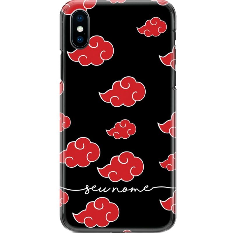 Capa Silicone NetCase Chapada Nome Coleção Naruto - Símbolo Akatsuki