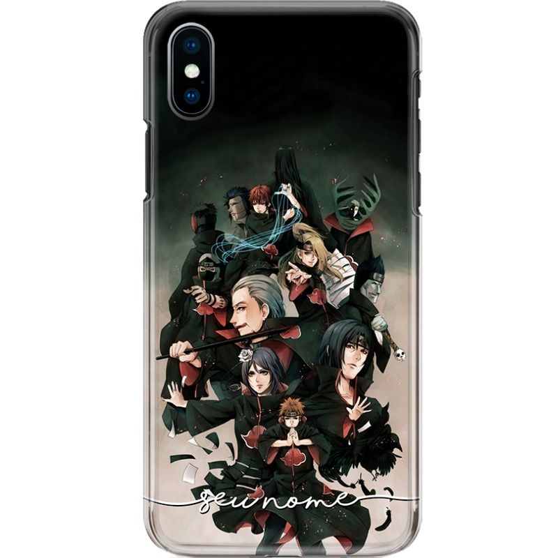 Capa Silicone NetCase Chapada Nome Coleção Naruto - Símbolo Akatsuki