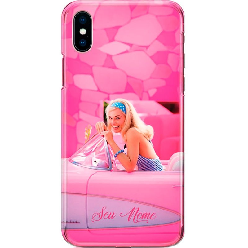 Capa Silicone NetCase Chapada Nome Coleção Barbie - Margot Robbie - Corvette Rosa