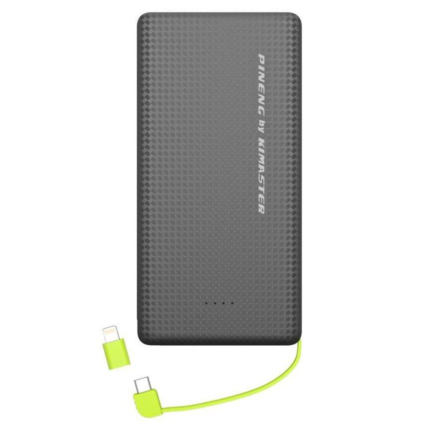 Bateria Extra Portátil Universal Power Bank Slim Pineng Usb - PN951 - 10000mAh - Preto