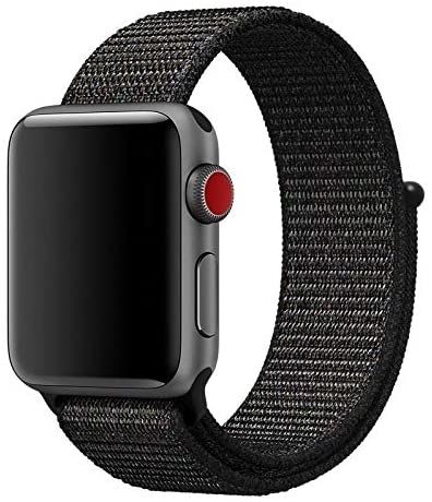 Pulseira Nylon Loop Color para SmartWatch 42mm - Preto/Vermelho
