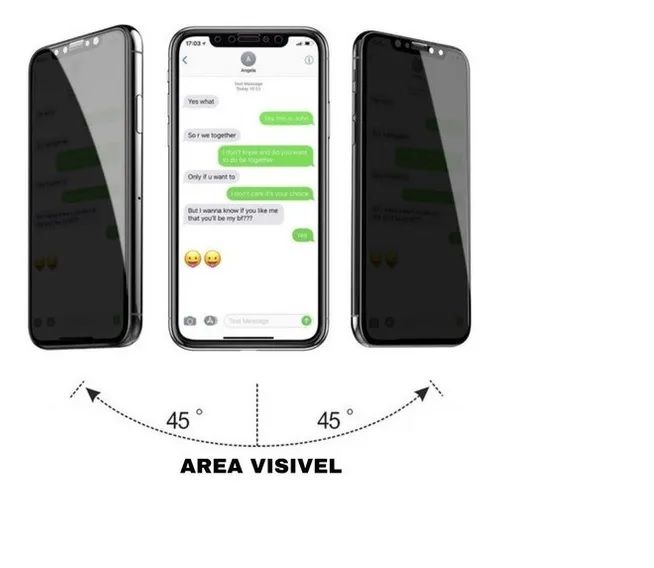 Película de Vidro Temperado PRIVATE 3D para IPhone - Preto