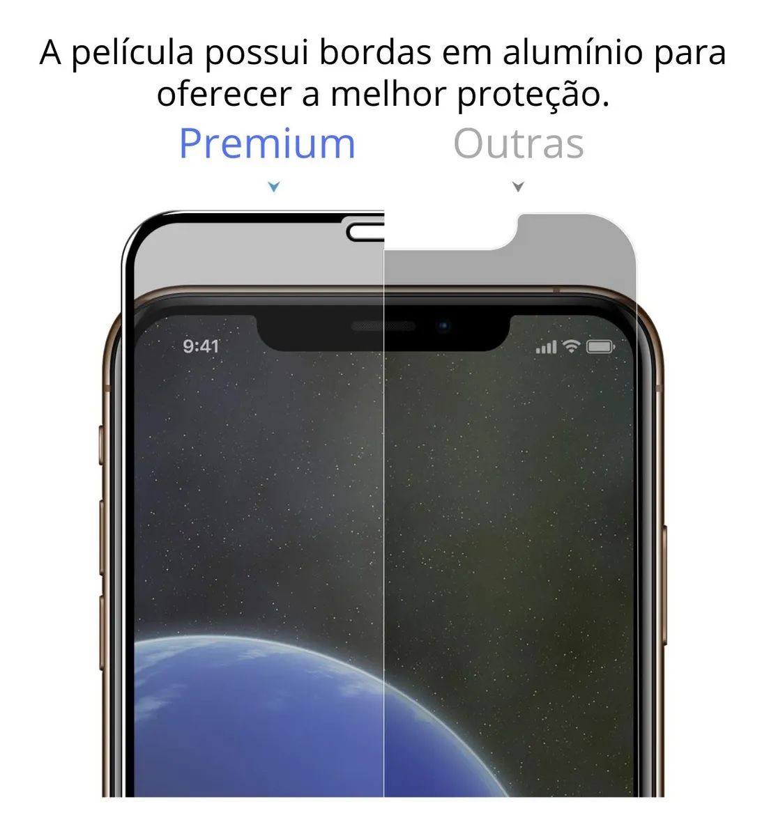 Película de Vidro Temperado PRIVATE 3D para IPhone - Preto