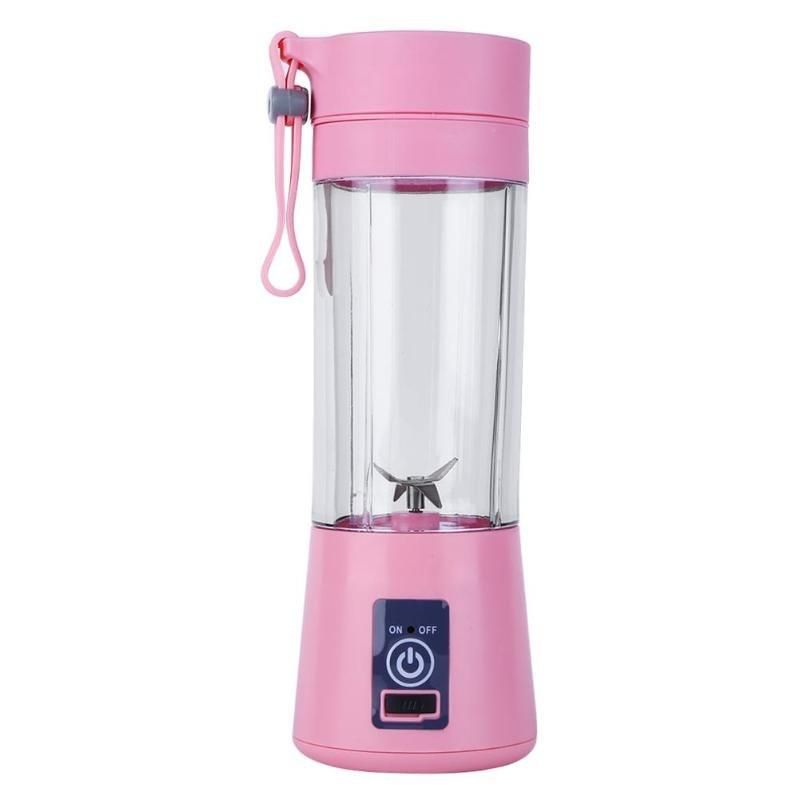 Mini Liquidificador Portátil 380ml - 2000mAh - Rosa