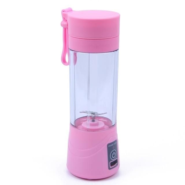 Mini Liquidificador Portátil 380ml - 2000mAh - Rosa