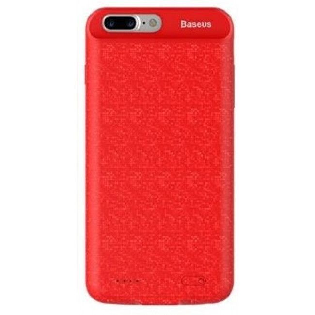 Capa Carregadora Baseus Pixels para IPhone 7 Plus - 3650mAh - Vermelho