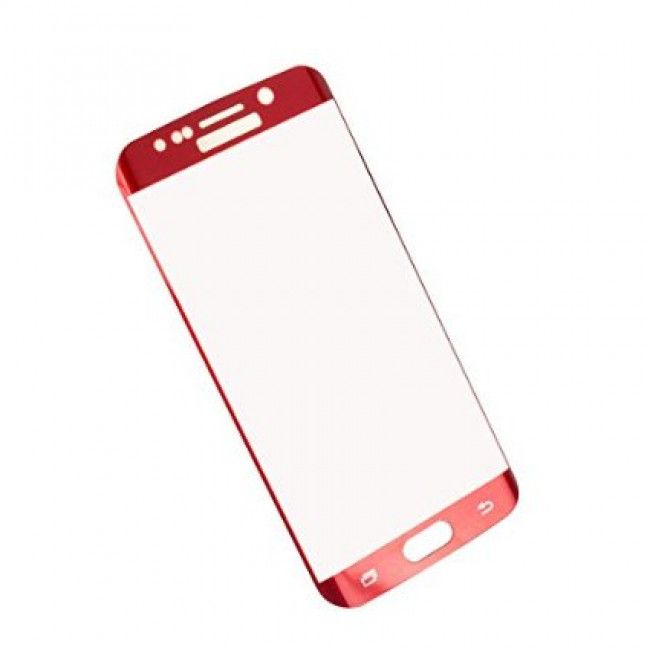 Película de Vidro Temperado Color para Samsung Galaxy S6 Edge - Vermelho 
