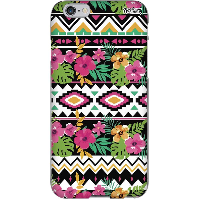Capa Silicone NetCase Chapada Geométrica Zig Zag Flowers