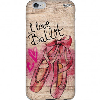 Capa Silicone NetCase Chapada Madeira Sapatilhas I Love Ballet