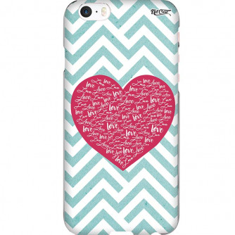 Capa Silicone NetCase Chapada Zig Zag Coração Love