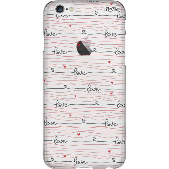 Capa Silicone NetCase Transparente Love Lines