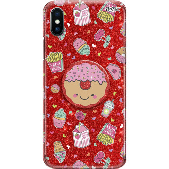 Capa Netcase Glitter + Pop 3in1 Vermelho - Candy Girls