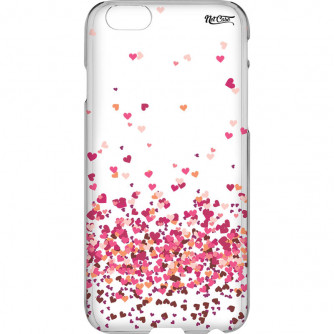 Capa Silicone NetCase Transparente Coraçõezinhos Outono