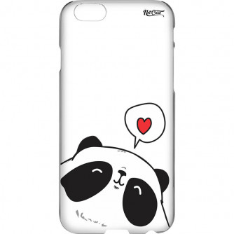 Capa Silicone NetCase Transparente Panda Thinking Love