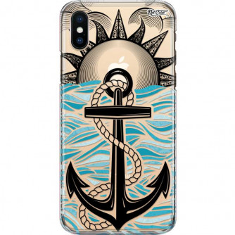 Capa Silicone NetCase Transparente Âncora Sol