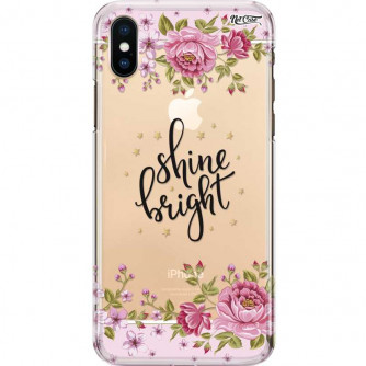 Capa Silicone NetCase Transparente Flores e Estrelinhas Shine Bright