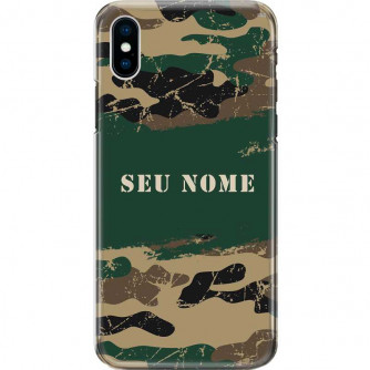 Capa Silicone NetCase Chapada Nome Camuflada Verde-Exército