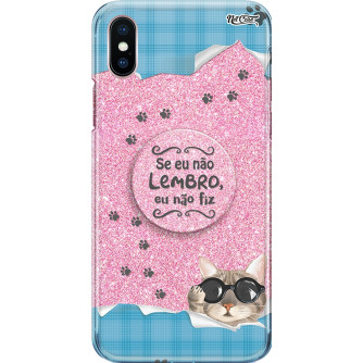 Capa Netcase Glitter + Pop 3in1 Rosa - Se Eu Não Lembro, Eu Não Fiz