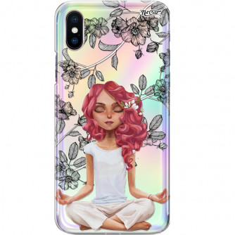 Capa Silicone NetCase Holográfica Yoga Girl