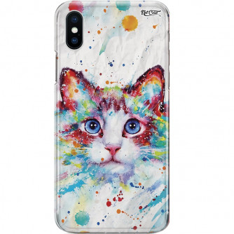 Capa Silicone NetCase Chapada Watercolor Cat