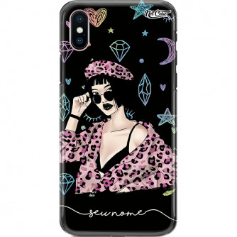 Capa Silicone NetCase Chapada Nome Girl and Stickers