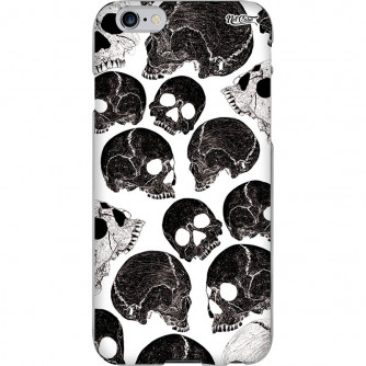 Capa Silicone NetCase Chapada Crânios Pretos