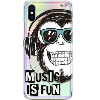 Capa Silicone NetCase Holográfica Monkey: Music Is Fun