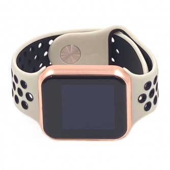 SmartWatch F8 - Pulseira Relógio Inteligente - Champagne e Preto
